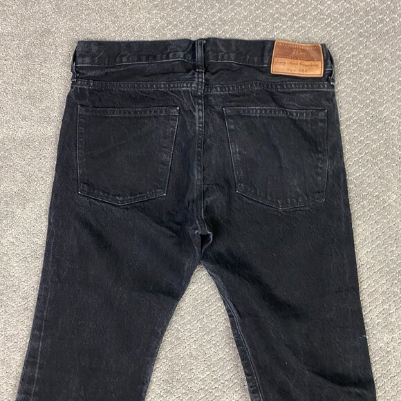 J. CREW 484 Slim Kaihara Denim Jeans Men's 31 x 30 Measures 31 x 29 Black Cotton - Picture 4 of 14